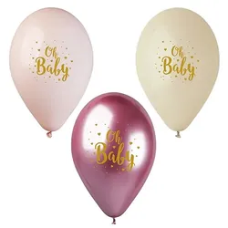 Papstar 72 Luftballons Ø 29 cm rosé `Oh Baby`