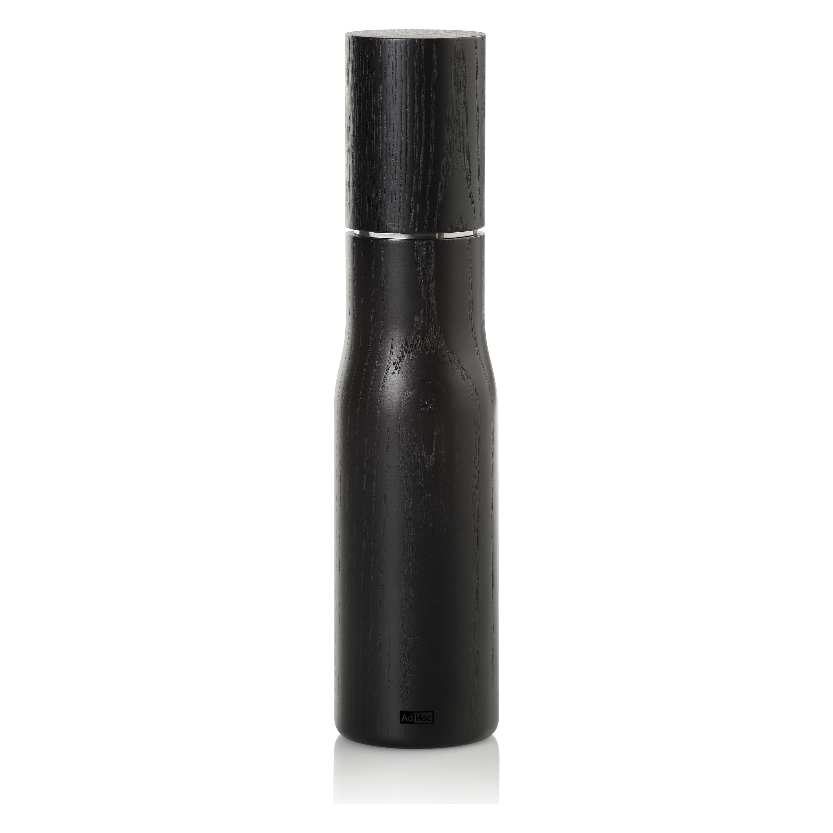AdHoc Pfeffer- / Salzmühle Levo, CeraCut Ceramic Mahlwerk, Eschenholz schwarz/Edelstahl, D: 6,5 cm, H: 27 (Pfeffer, Salz) (43350295)