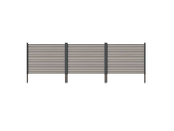 Kit de clôture d'extérieur sans creuser pour l'intimité, écran métallique autoportant antirouille à 3 panneaux de 2,7 m pour unités de climatisation, équipements de piscine, poubelles