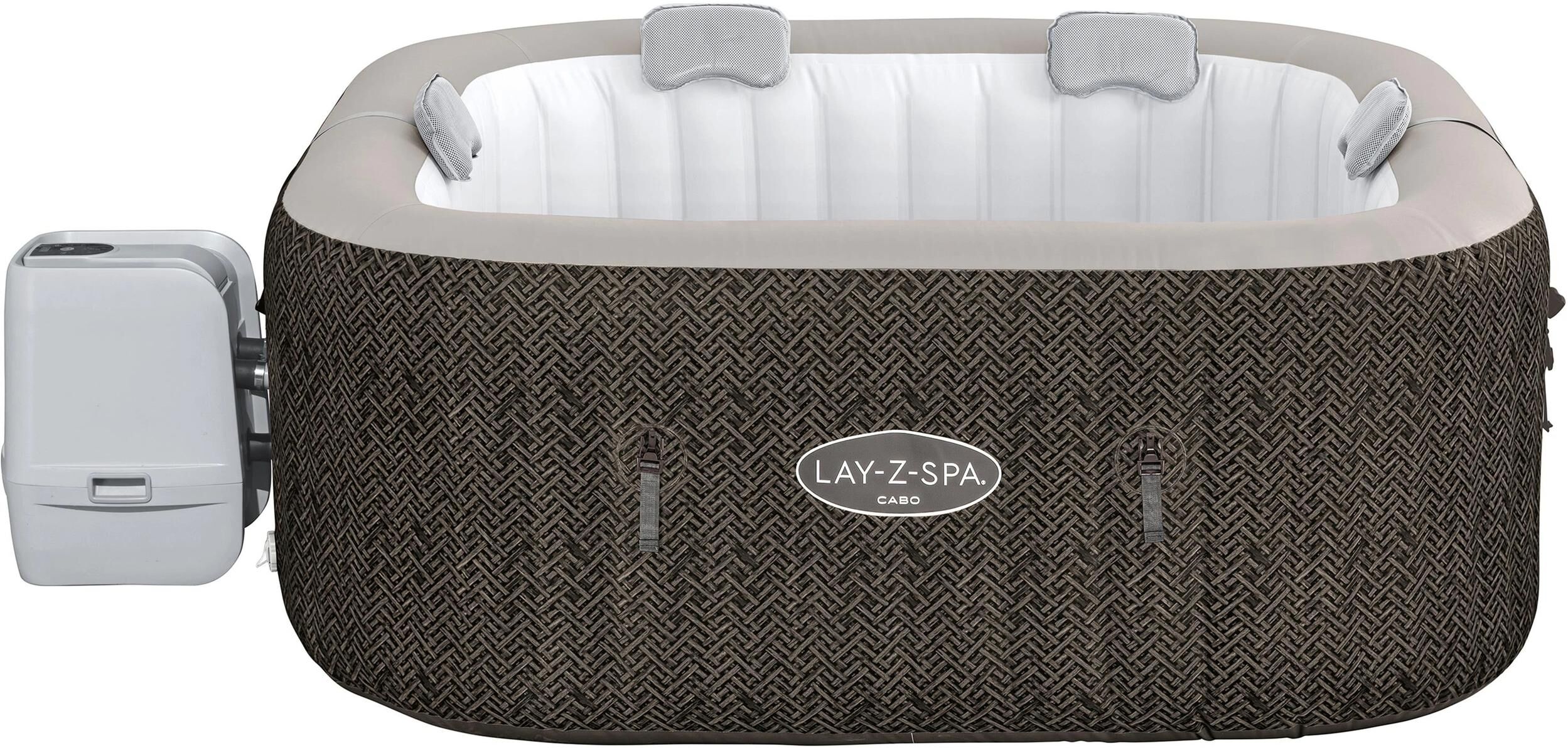Whirlpool BESTWAY "Cabo HydroJet", braun (grau), H:71cm L:180cm, Whirlpools, Whirlpool, Energieeffizienter Whirlpool mit App-Steuerung für sechs Personen grau B/H/L: 71cm x 180cm, 795 l