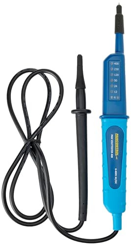 Kopp spanningstester met LED-display, 2-polig, 6-400 V, blauw