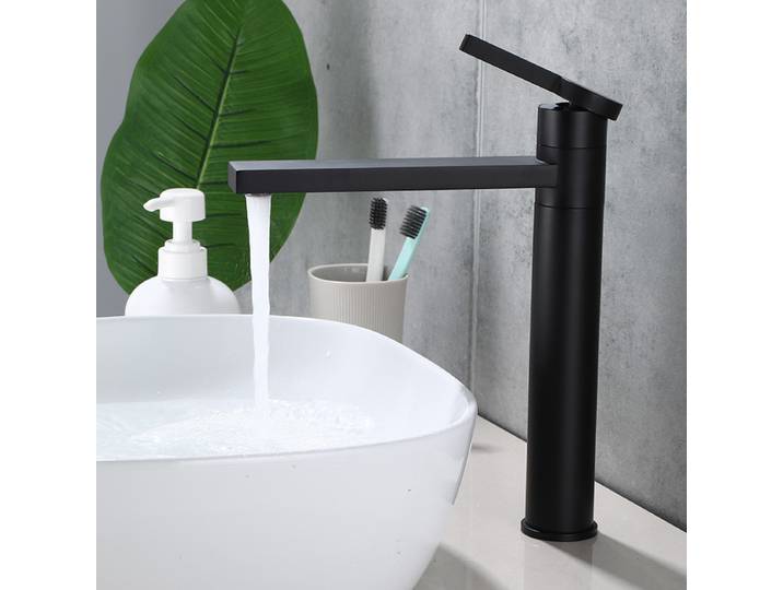 Robinet de salle de bain noir Tuqiu, robinet de lavabo en laiton massif doré, mitigeur pour lavabo eau froide et chaude, robinet de lavabo à montage sur plan, robinet de lavage.
