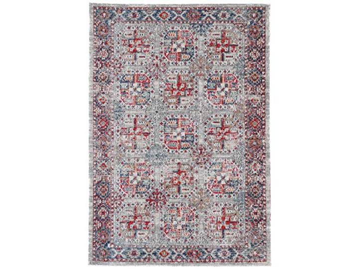 carpetfine Flachgewebeteppich Mahal Hellgrau 120x170 cm Moderner Teppich für Wohn- und Schlafzimmer