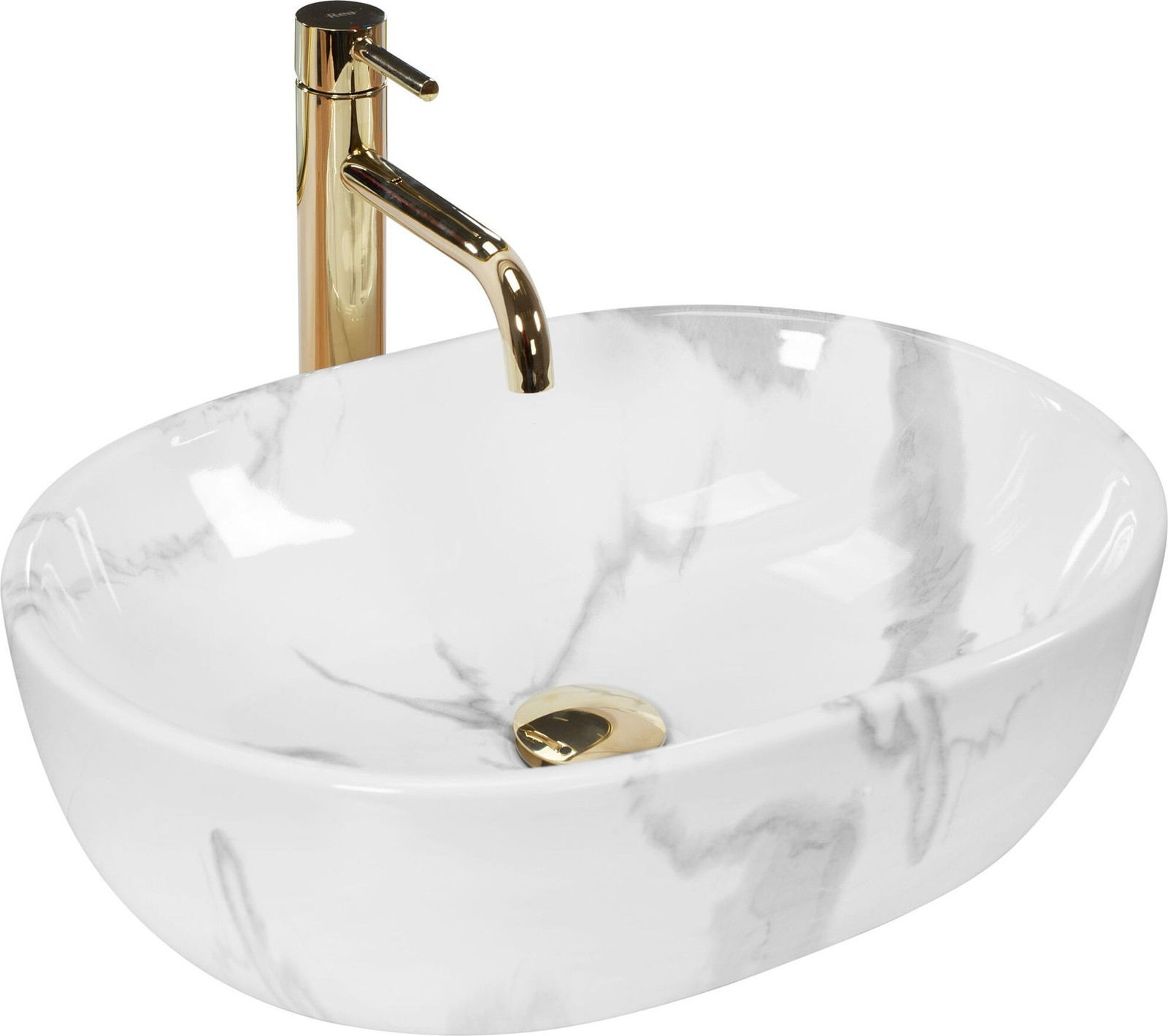 Rea AMELIA opbouw wastafel, Marmo Shiny
