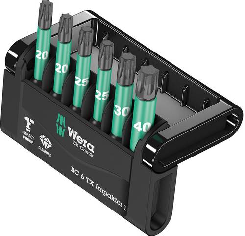 Wera Mini-Check Impaktor 2 05057693001 Bit-Set 6teilig Innen-TORX Impaktor-Technologie