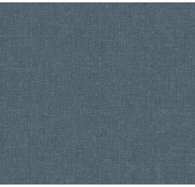 York Wallcoverings Heathered Linen Indigo Faux Fabric Wallpaper - 324 x 27