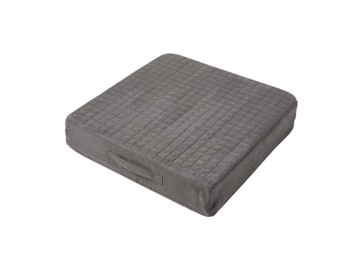 SITZKISSEN orthopädisch 50/50/10 cm – Velours Sesselkissen grau