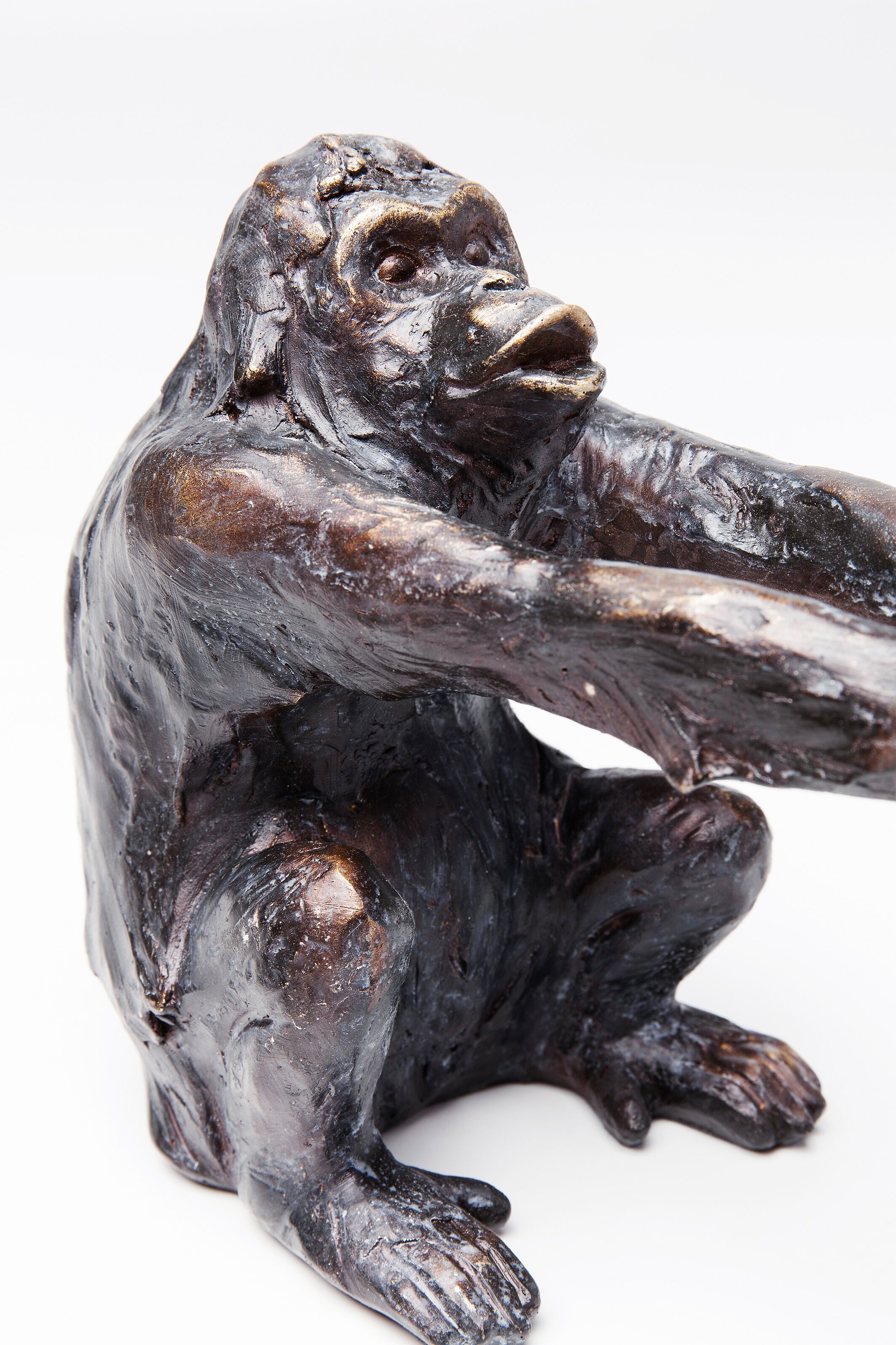 Buchstütze KARE DESIGN "Buchstütze Monkey (2/Set)", schwarz, B:41cm H:17cm T:9,5cm, Polyresin, Buchstützen, Buchstütze schwarz Einheitsgröße