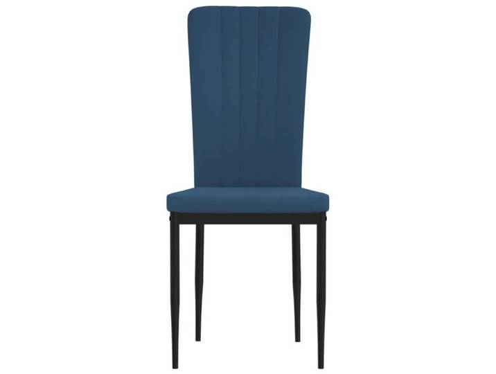 Confortable Chaises à manger (4 pcs) Applications larges 110 kg par siège Bleu Velours__19935