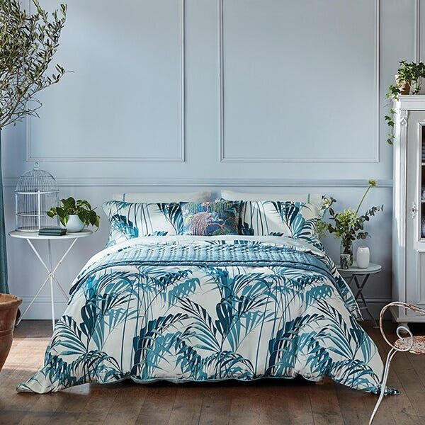 Sanderson Palmhouse Duvet Cover Set Single Eucalyptus