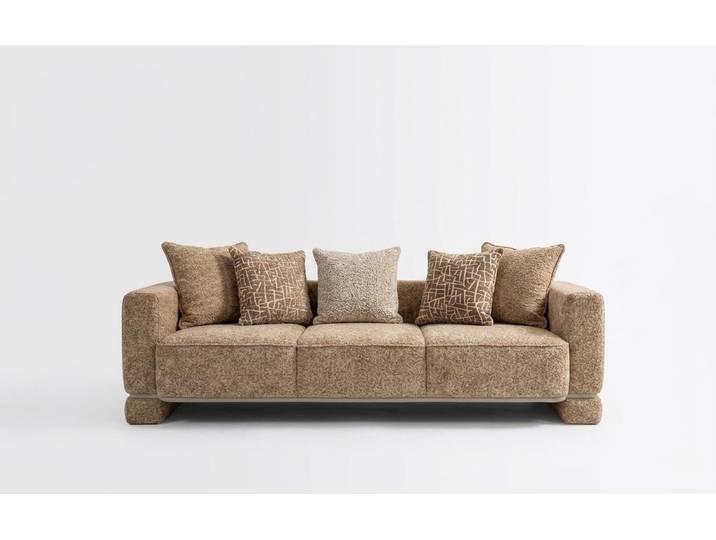JVmoebel Sofa Sofa Modern Grau Stoff Komfort Wohnlich Stilvoll Exklusiv Design, 1 Teile, Made in Europa