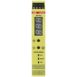 ABB SentryUSR10 Sicherheitsrelais 24 V DC Relaisausgänge 3 Schließer + 1 Öffner Betriebsspannung 24 V DC, 1-Digit Display erweiterte