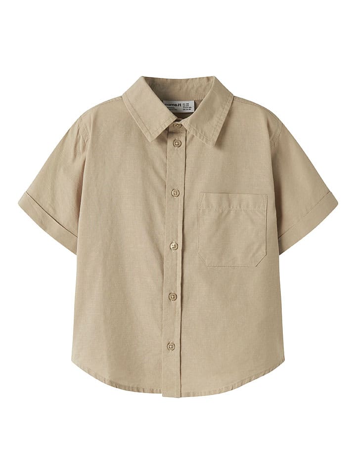 name it Hemd "Filip" in Beige - 104