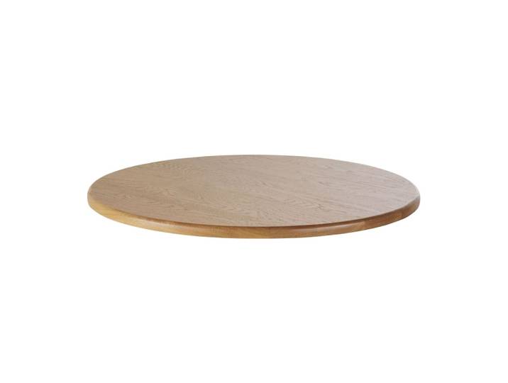 Professionelle runde Tischplatte aus Eichenholz für den Innenbereich, für 2 Personen, Durchmesser 70 cm