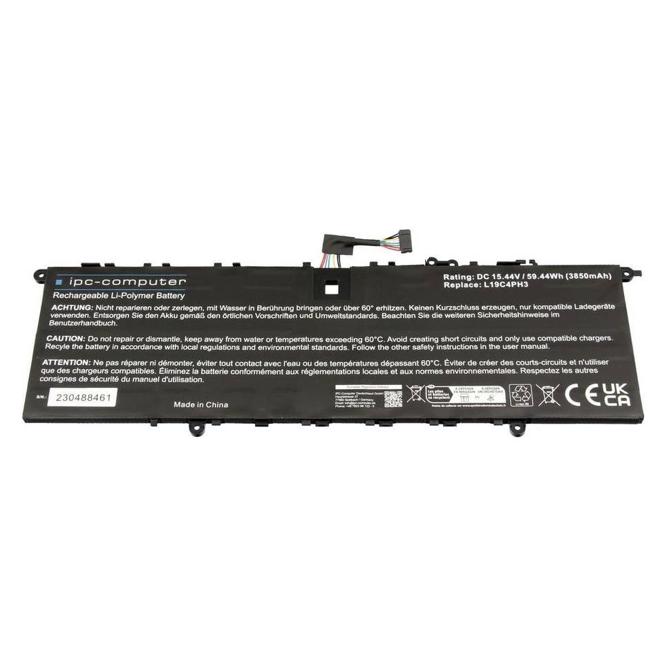 IPC Akku 59.44Wh für Yoga Slim 7 Pro 14ARH7 (3850 mAh) (L19C4PH3 REPLACE)