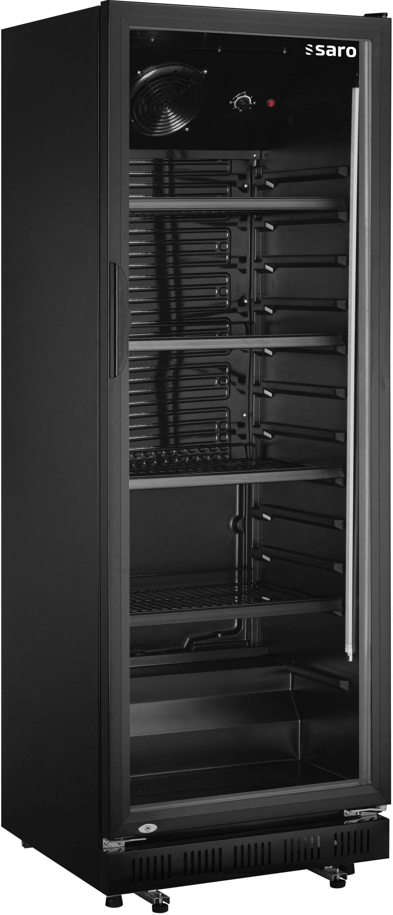 Saro GTK 360, Merchandiser Kühlschrank, Freistehend, Schwarz, 2 - 10 °C, R600a, D
