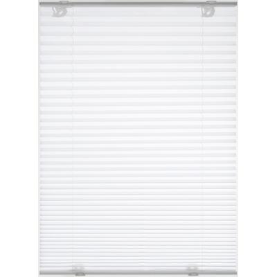 Plissee GARDINIA "Plissee Solo mit Saugnäpfen, verspannt, Lichtschutz" Gr. 6, weiß, B:90cm H:130cm, Obermaterial: 100% Polyester, Plissees, mit integrierter Schnurführung