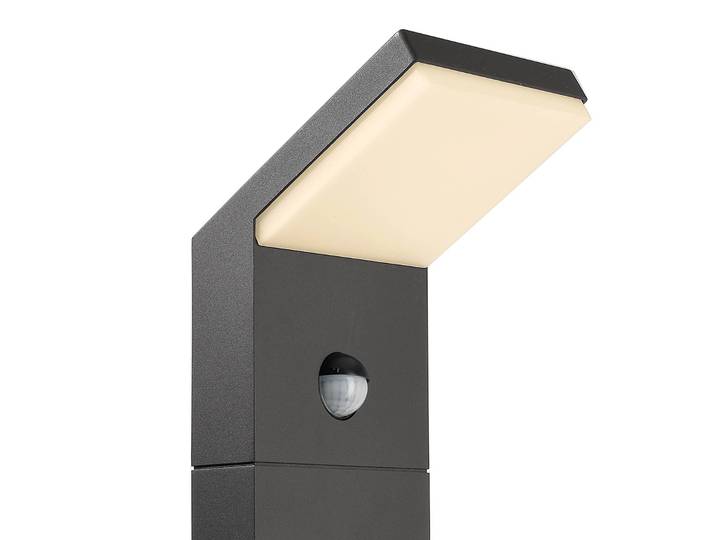Deko-Light LED-Sensor-Wegeleuchte Tucanae, grau Höhe 100 cm IP54 Metall Tucanae, alu / grau / zink, Aluminium, Modern