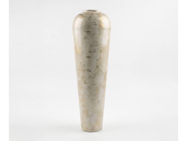 Vase Tavera B29 x T29 x H95 cm Metall Alabaster Gold Handgemacht, Wohnaccessoires