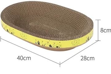 Multisell Products Hub Wear resistant Cat Scratching Board, Protect Furniture, Oval Corrugated Paper Claw Grinding Toy, Cat Accessories yellow