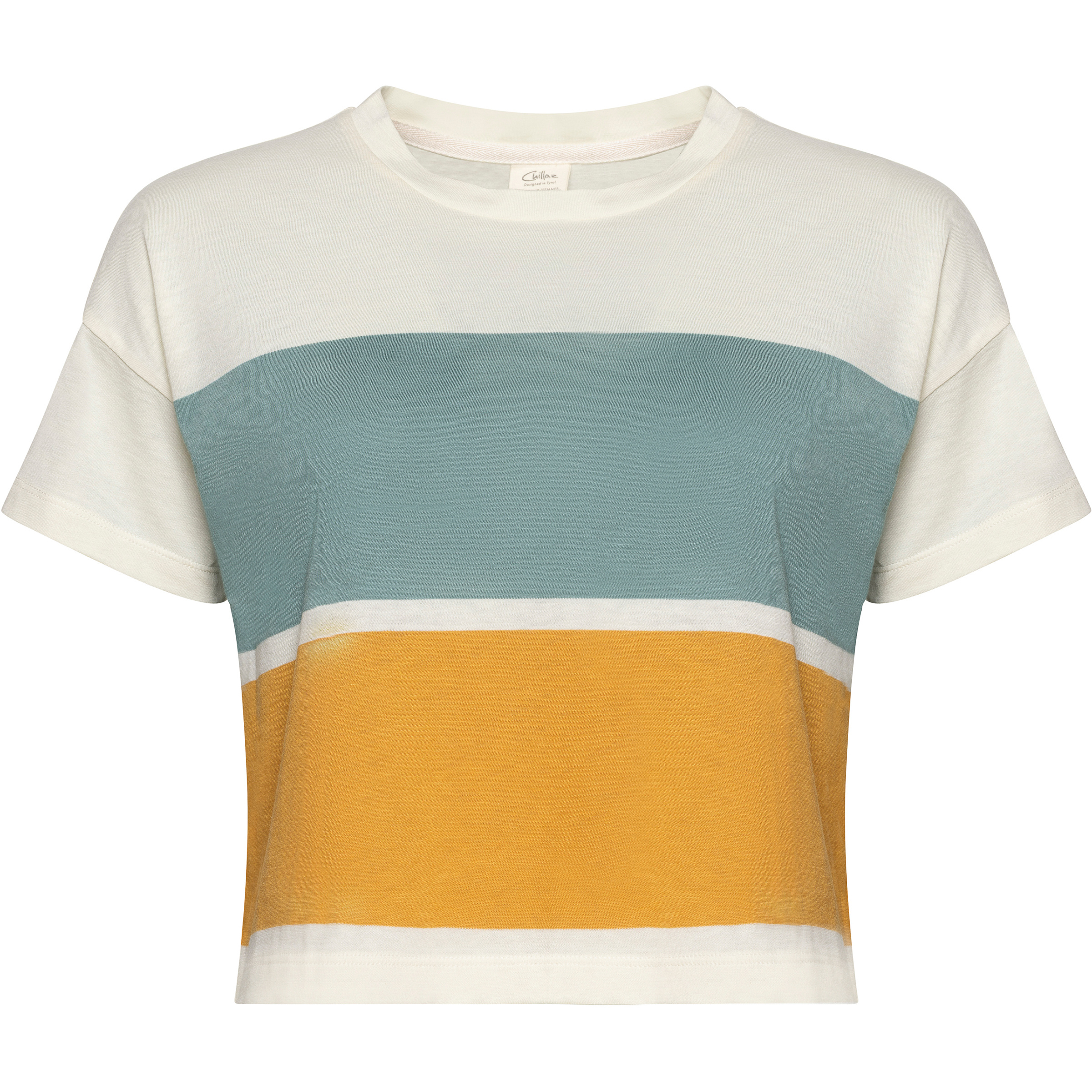 Chillaz Paris Color Block Damen T-Shirts beige Größe M Bouldern | Lifestyle Hautfreundlich