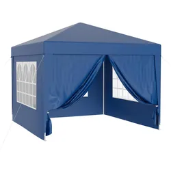 Wiltec, Pavillon, Pavillon 3x3m in Blau mit UV-Schutz 50+ Gartenpavillon Partyzelt Camping (300 cm, 300 cm)