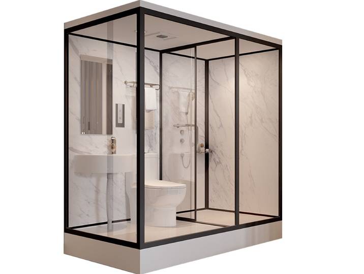 Salle de douche intégrée Bain intégré Salle de bain dortoir Salle de bain en gros Cabine carrée Toilettes de salle de bain intégrées pour hôpital