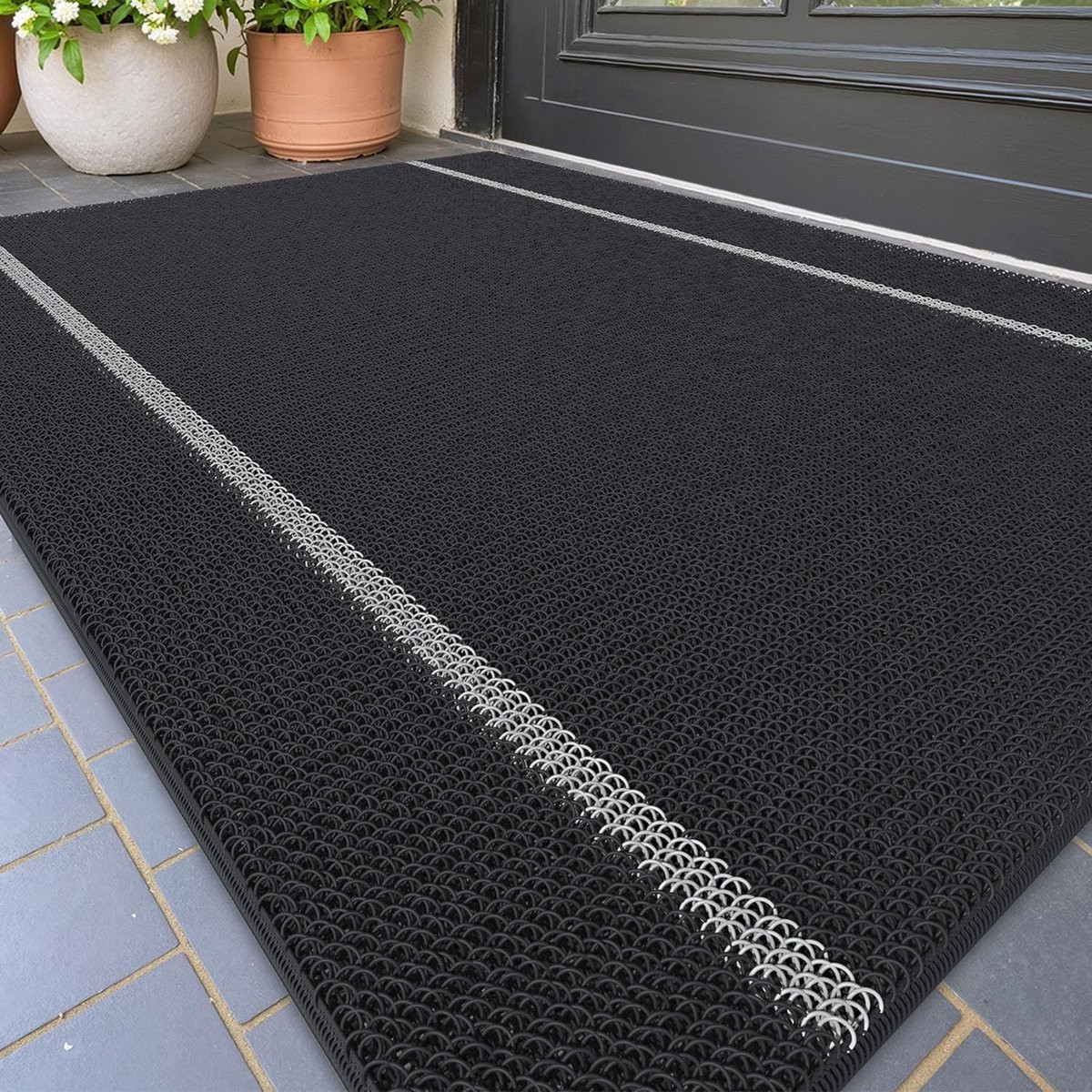 Merkloze Heavy Duty Deurmat voor Buiten - Waterdicht en Afwasbaar - Zwart - Anti-slip