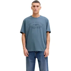 Jack & Jones Herren Rundhals T-Shirt JJEDENVER GRAPHIC TEE SS O-NECK - Relaxed Fit - 12291213 Moonbeam - M