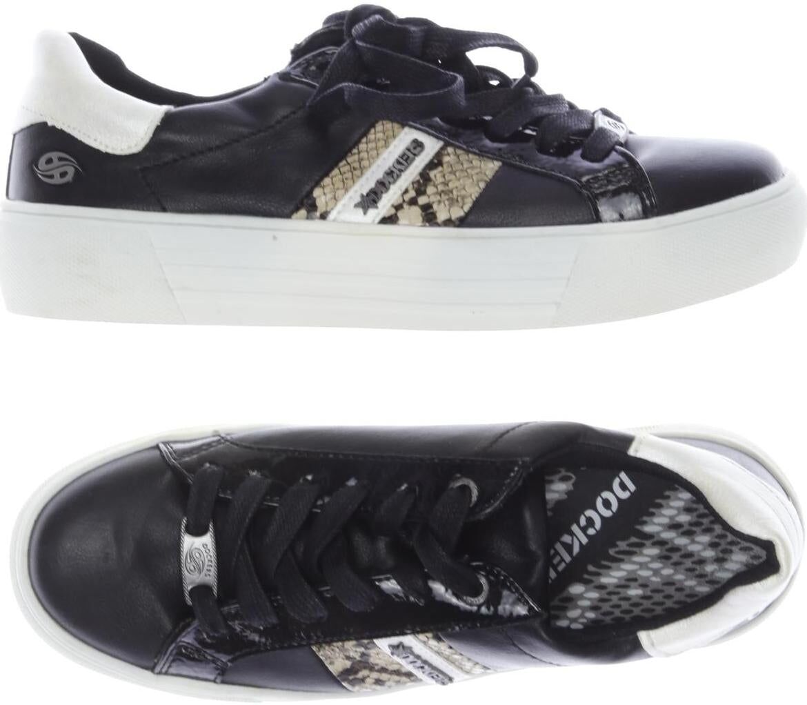Dockers by Gerli Damen Sneaker, Schwarz, Gr. EU 37, Kunstleder - Second Hand