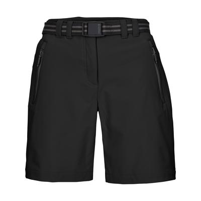 Bermudas KILLTEC "KOS 19 WMN BRMDS", Damen, Gr. 38, Normalgrößen, schwarz, Obermaterial: 100% Polyester, Hosen Bermudas, wasserabweisend, schnelltrocknend, Stretch-Material, inkl. Gürtel