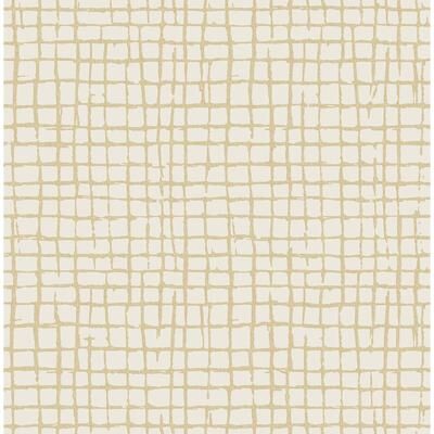 A-Street Prints Albin Pearl Gridline Wallpaper