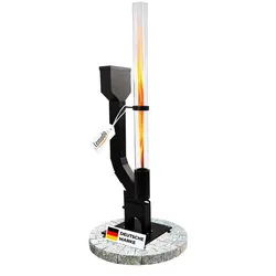 Lemodo Pelletfackel PRIME XL mit Pelletbunker Feuersäule Outdoor mit Glasröhre