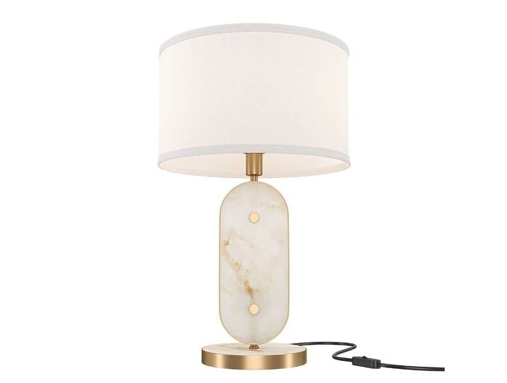 Lampe de table Marmo Ø 28cm Doré Pierre / Métal mixte E27