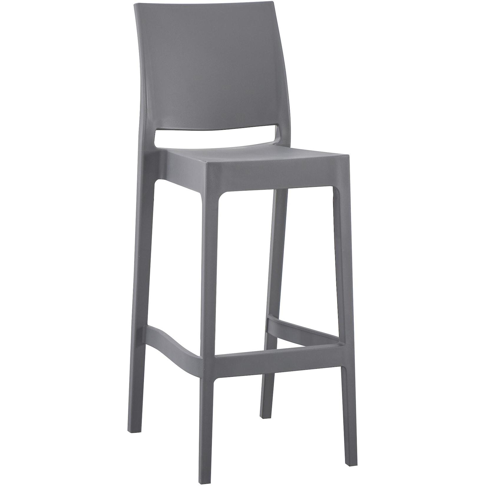 CLP Barhocker outdoor stapelbar Flamur, Gartenhocker für draußen aus Kunststoff wetterfest UV-beständig, Stapelhocker bis 150 kg belastbar