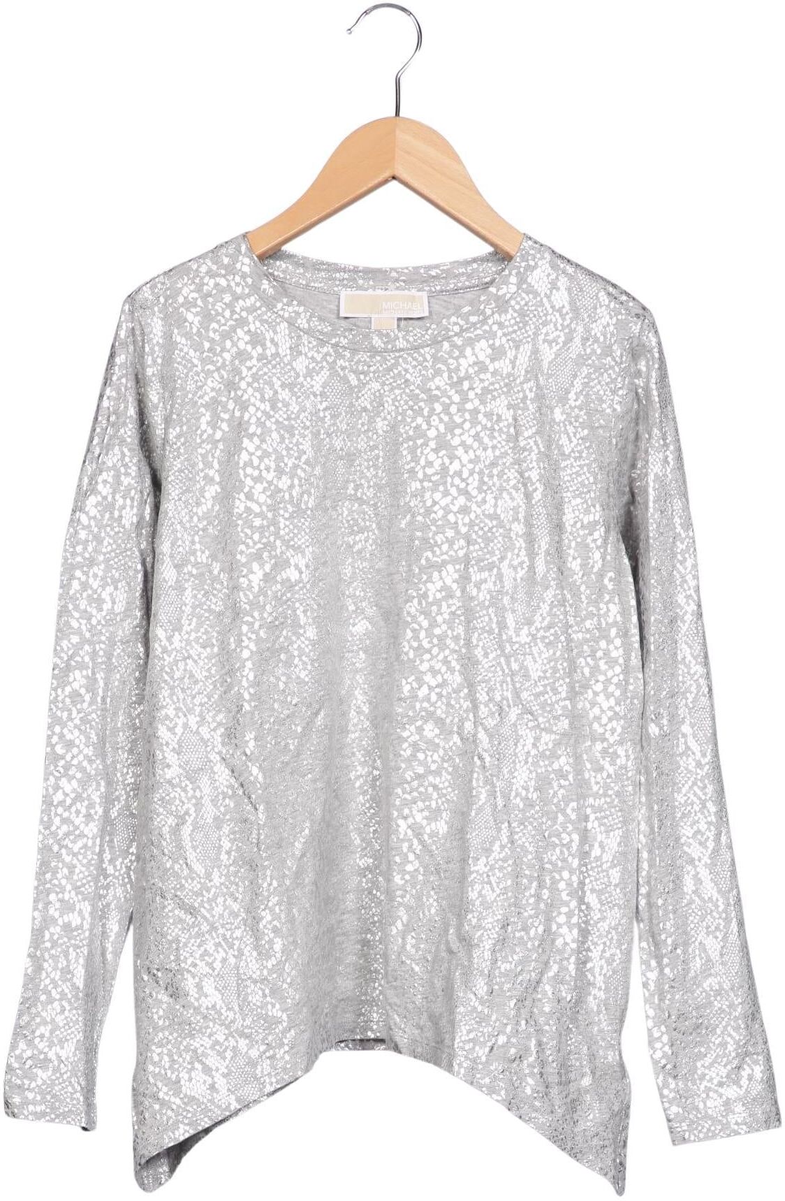 Michael Michael Kors Damen Langarmshirt, Silber, Gr. S, Baumwolle - Second Hand