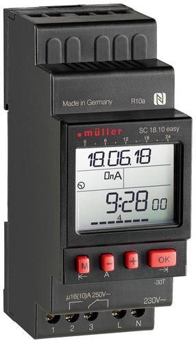 Müller SC 18.10 easy 24V ACDC Hutschienen-Zeitschaltuhr digital 24 V/DC, 24 V/AC 4000W