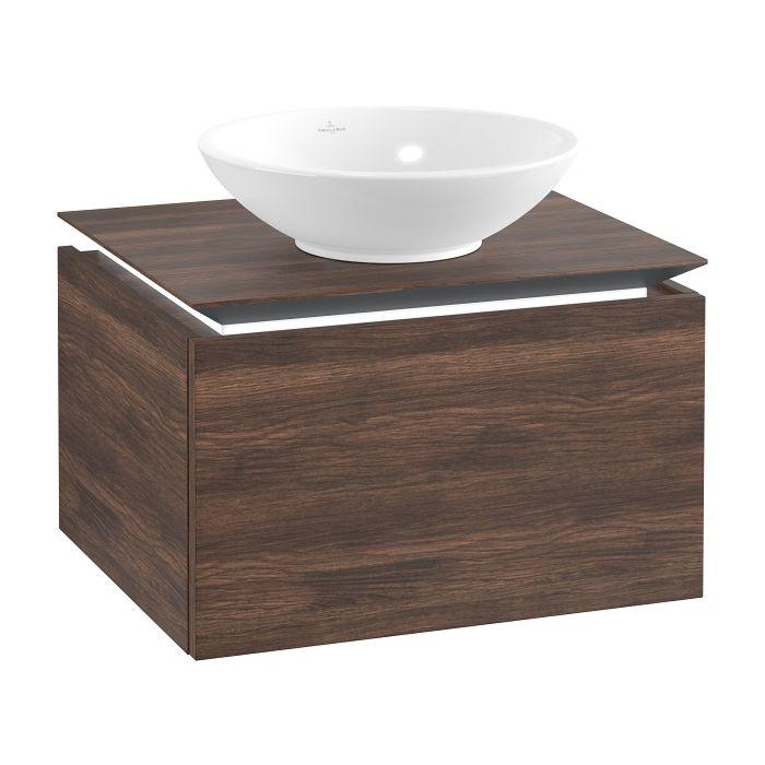 Villeroy & Boch Legato Waschtischunterschrank B567L0VH 60x38x50cm, mit LED-Beleuchtung, Arizona Oak