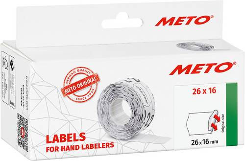 METO Preis-Etiketten 9506167 Permanent haftend Etiketten-Breite: 26mm Etiketten-Höhe: 16mm Weiß 1St.