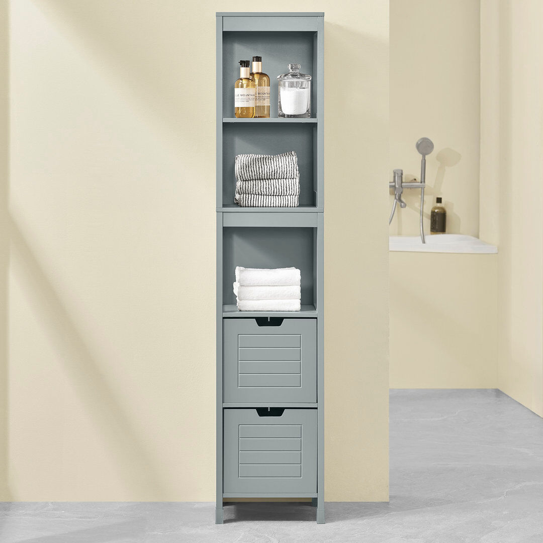 Marlow Home Co. Lyndora 30 x 144cm Free Standing Cabinet Gray 144cm H X 30cm W X 30cm D