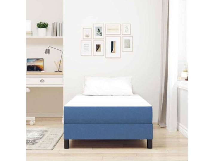 KTHLBRH Matratze für Einzelbett, Blau, 90 x 190 cm, mit Taschenfederkern Premium-Polyestergewebe, atmungsaktiv, optimale Unterstützung, Bewegungsisolierung