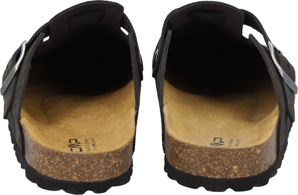 Hausschuh CMP "NAVARRO SLIPPERS", Herren, Gr. 40, Synthetik, braun (cioccolato), Leder, Schuhe Hausschuh, sportlicher Stil, Gummilaufsohle, ohne Verschluss cioccolato 40, Synthetik