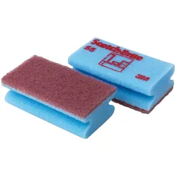 3M Scotch-Brite Schwamm 55, Beige/Blau, 70 mm x 133 mm