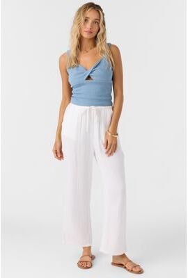 O'Neill s Brenda Crinkle Double Gauze Beach Pants in White, Size XL