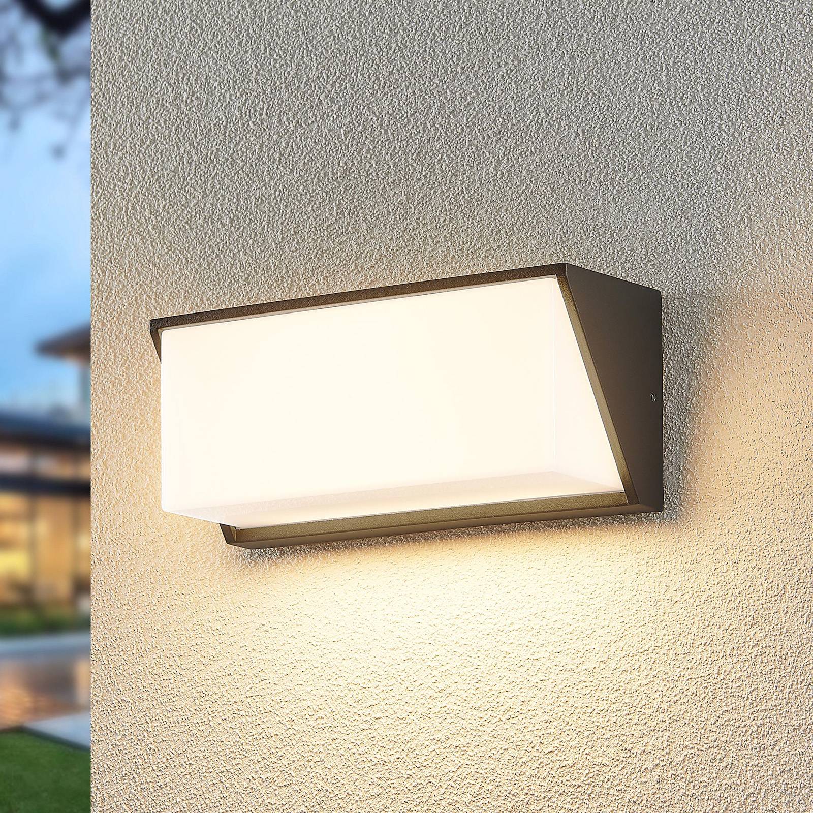 LED Aussenwandleuchte Malim Lindby, schwarz, Aluminium, Modern, LED Wandleuchte außen
