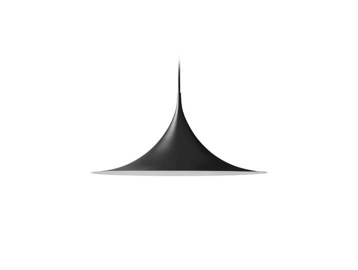 GUBI Designer Hängelampe Semi, dimmbar, schwarz, für Wohn- / Esszimmer, Metall, Design, Pendelleuchte