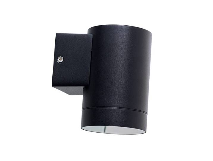 Dyberg Larsen Stege Außenwandlampe, einflammig, schwarz, Aluminium, Design