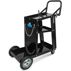Baumarktplus mobiler Schweißwagen 80 kg Schweißmobil Schweißgerätewagen Gasflaschenwagen 3 Ablagefächer