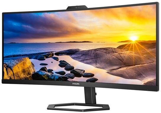 Philips 34E1C5600HE 34" Curved WQHD Monitor with Webcam Textured Black
