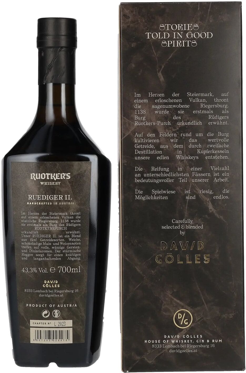 Ruotker's Whiskey Ruotker's RUEDIGER II. Whiskey 43,3% Vol. 0,7l in Geschenkbox